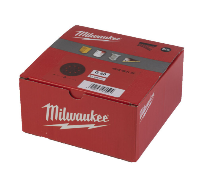 Шліфувальне коло MILWAUKEE Ø125/8 HL, зерно 80, (50шт)