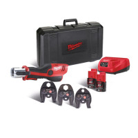 Обтискач гідравлічний акумуляторний для труб MILWAUKEE M12 HPT-202C V-KIT (ЗУ+2акк.Х2Ач+кейс)