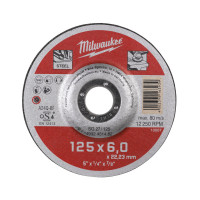Диск зачистной по металлу MILWAUKEE, SG 27/125х6, Ø125мм