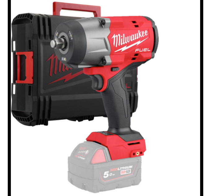 Гайковерт аккумуляторный бесщёточный MILWAUKEE 1/2" (2034 Нм) M18 FHIW2F12-0X, с кольцом, (каркас)