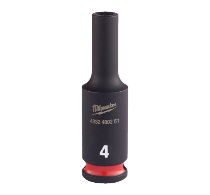 Головка ударная ShW 1/4'' SKT MILWAUKEE, удлиненная, 4мм