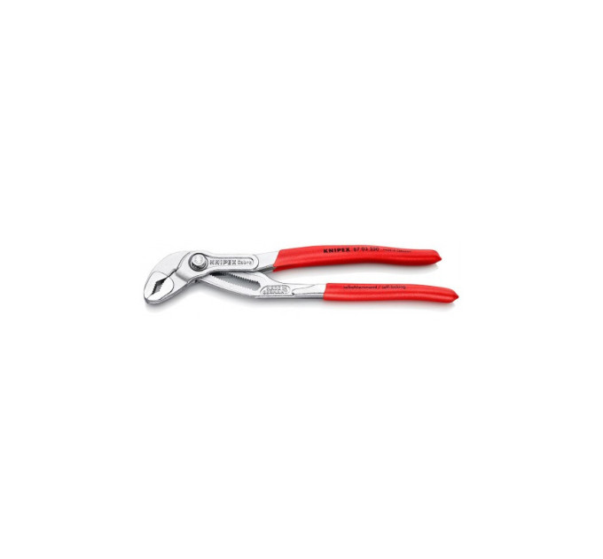 Клещи сантехнические переставные высокотехнологические Ø70мм Cobra KNIPEX 87 03 300, хромированные