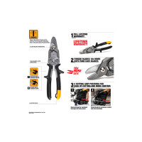 Ножницы по металлу TOUGHBUILT Bulldog TB-H4-60-B, 243мм