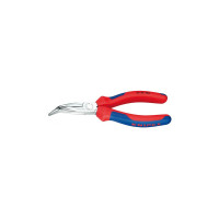Круглогубцы плоские с режущей кромкой загнутые 40°, Ø2,5мм 160мм KNIPEX 25 25 160, хромированные