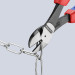 Кусачки боковые (бокорезы) особой мощности, Ø4,6мм, 250мм KNIPEX 74 02 250 T BK, с страховкой,фосфат