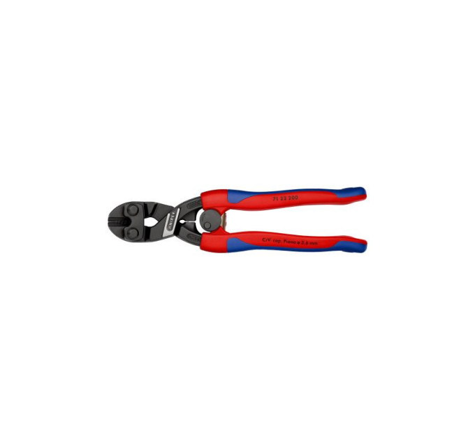 Болторез компактный согнутый под углом, Ø6,0мм CoBolt KNIPEX 71 22 200 SB, фосфатированный