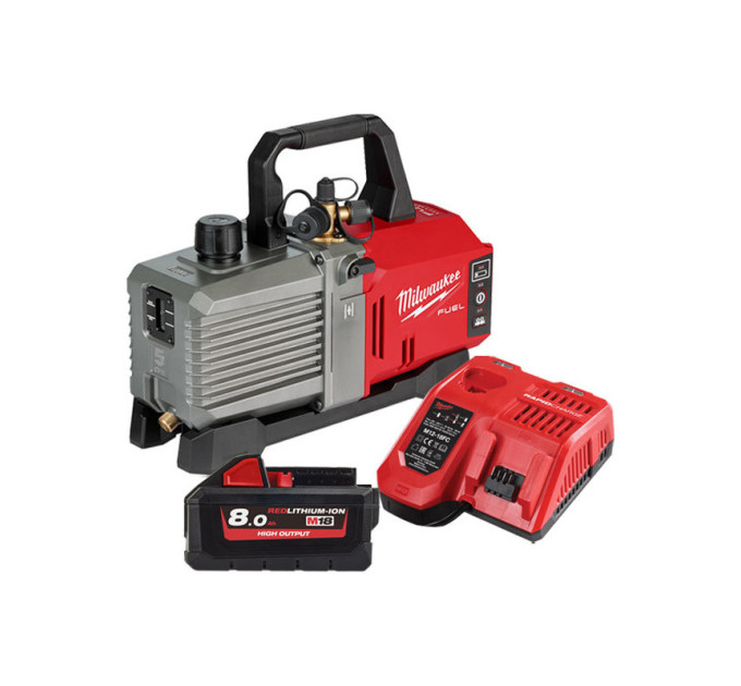Насос вакуумный аккумуляторный бесщёточный MILWAUKEE M18 FVP5-801 (ЗУ+1акк.Х8Ач), (замена на 4933499