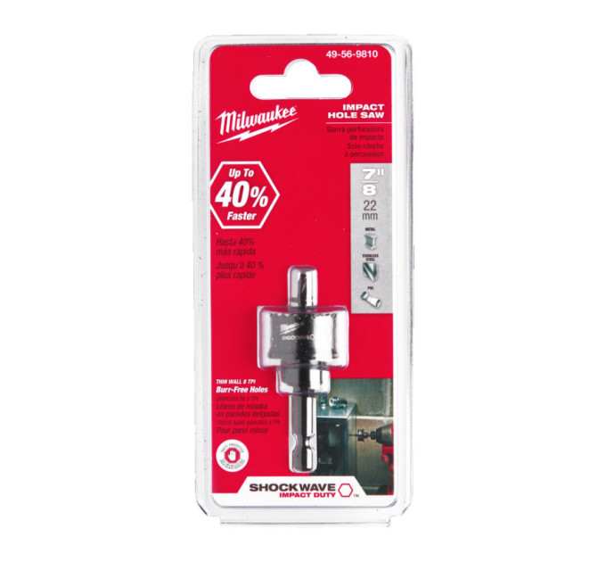 Коронка Shockwave MILWAUKEE Ø22мм
