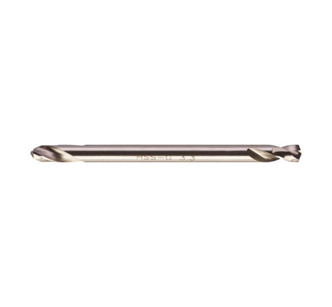 Свердло по металу HSS-G MILWAUKEE, DIN 1412 C, Ø3,3 х49х12мм. двостороннє, (10шт)