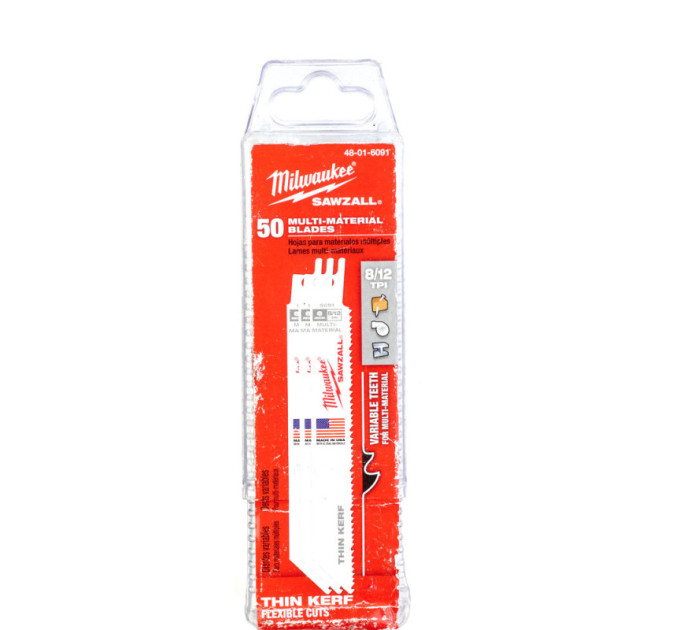 Полотно для шабельних пилок GP THIN KERF MILWAUKEE, 150х3.2/2.1мм, (50шт), (універсальне)