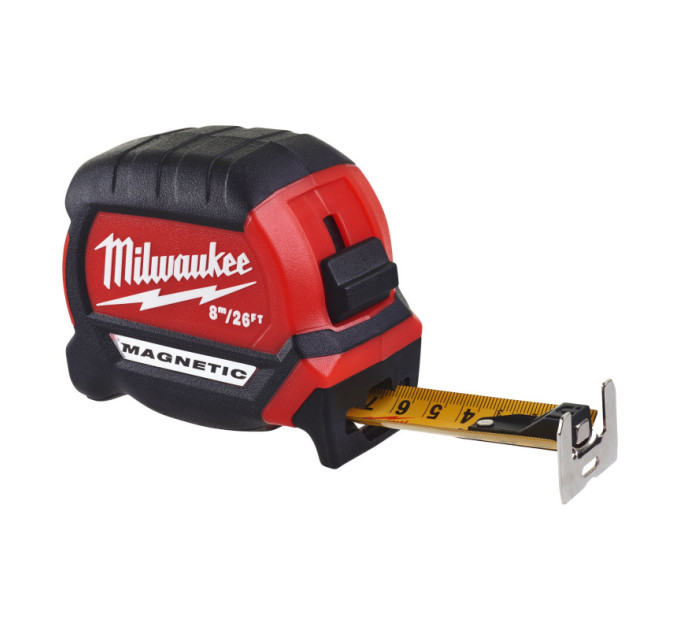 Рулетка магнітна MAGNETIC MILWAUKEE GEN III, 8м/26фт (27мм)