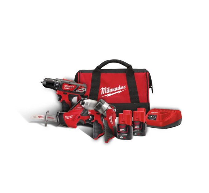 Набір з 3х акумуляторних інструментів MILWAUKEE M12 ВPP4A-202B