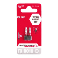 Біта SHOCKWAVE MILWAUKEE, TX BO10, 25мм, (2шт) Біта SHOCKWAVE MILWAUKEE, TX BO10, 25мм, (2шт)