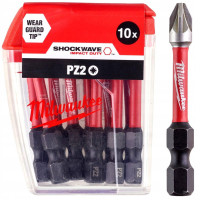 Бита SHOCKWAVE MILWAUKEE, PZ2, 50мм, (10шт) Бита SHOCKWAVE MILWAUKEE, PZ2, 50мм, (10шт)