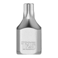 Головка торцевая хромированная ¼” MILWAUKEE укороченная с битой Torx, T25