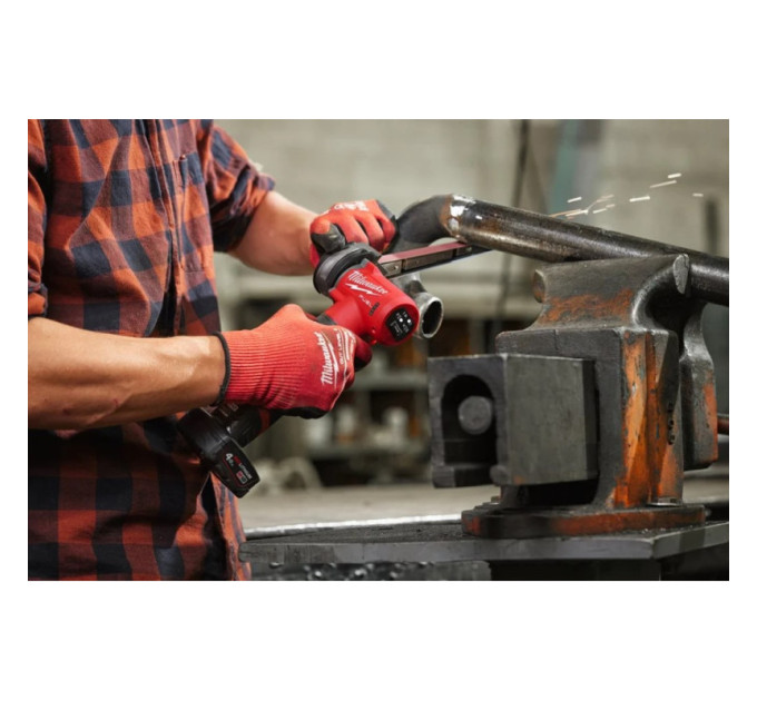 Шліфмашина стрічкова акумуляторна безщіткова MILWAUKEE M12 FBFL13-402B (13мм) (ЗУ+2Х4Ач+сумка)