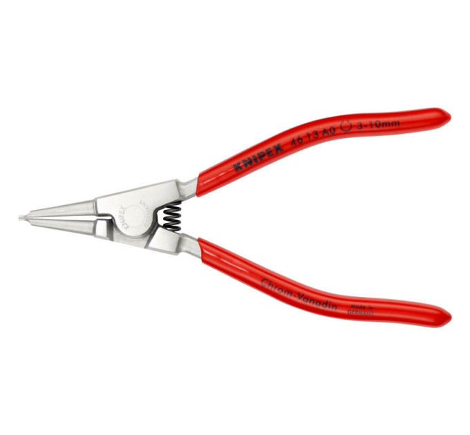 Щипцы для наружных стопорных колец прямые, Ø3-10мм KNIPEX 46 13 A0, Ø0,9мм хромированные
