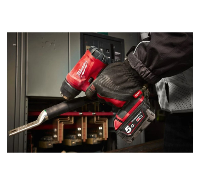 Пистолет горячего воздуха - фен аккумуляторный MILWAUKEE M18 BHG-502C (ЗУ+2акк.Х5Ач+кейс)