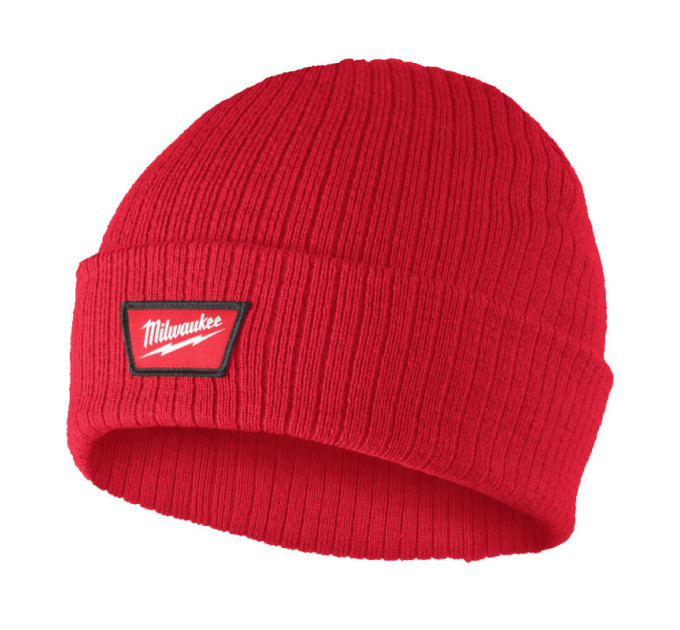 Шапка с манжетой BNC MILWAUKEE, красная (ONE-SIZE)