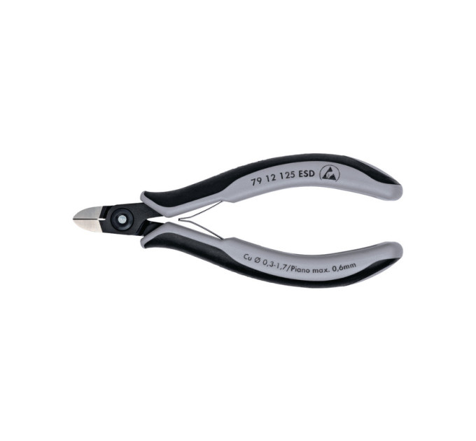 Прецизійні кусачки бокові для електроніки антистатичні ESD KNIPEX 79 12 125 ESD
