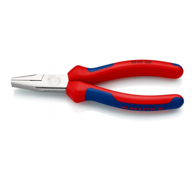 Плоскогубцы с гладкими губками, 160мм KNIPEX 20 05 160, хромированные