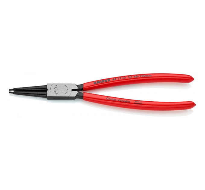 Щипцы для стопорных колец прямые Ø40-100мм, 225мм KNIPEX 44 11 J3 SB, (Ø2,3мм) фосфатированные