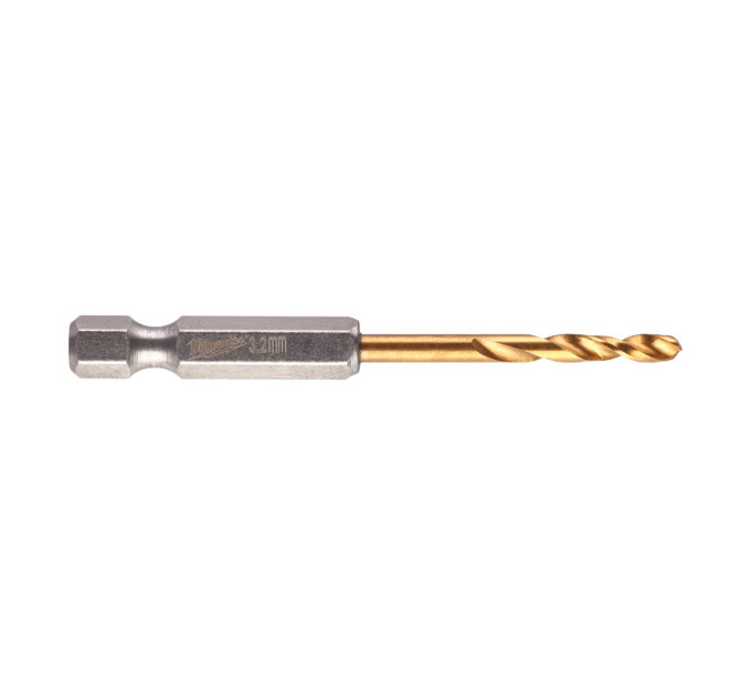 Свердло по металу RedHEX SHOCKWAVE™ HSS-TiN MILWAUKEE, Ø3,2х66,5х23мм, (2шт)
