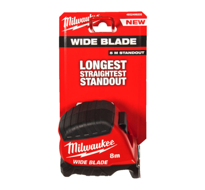 Рулетка WIDE BLADE MILWAUKEE (Gen2), 8м (35мм)