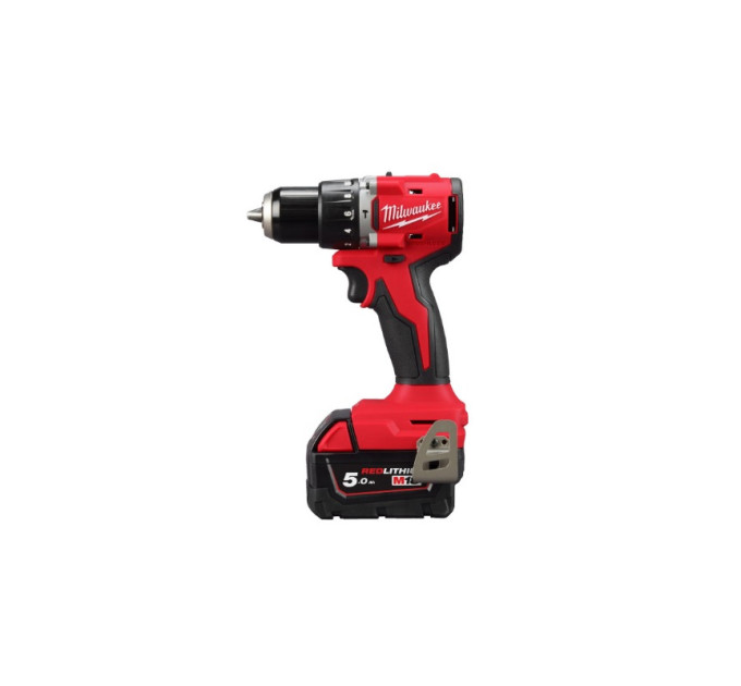 Дриль-шуруповерт акумуляторна безщіткова ударна MILWAUKEE M18 BLPDRC-502C (60Нм) (ЗУ+2Х5Ач+кейс)