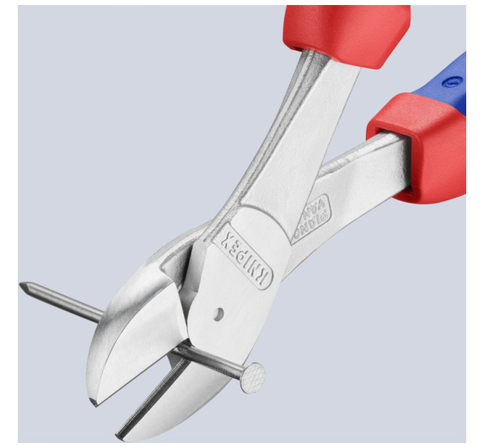 Кусачки боковые (бокорезы) особой мощности, Ø4,6мм, 250мм KNIPEX 74 05 250, хромированные