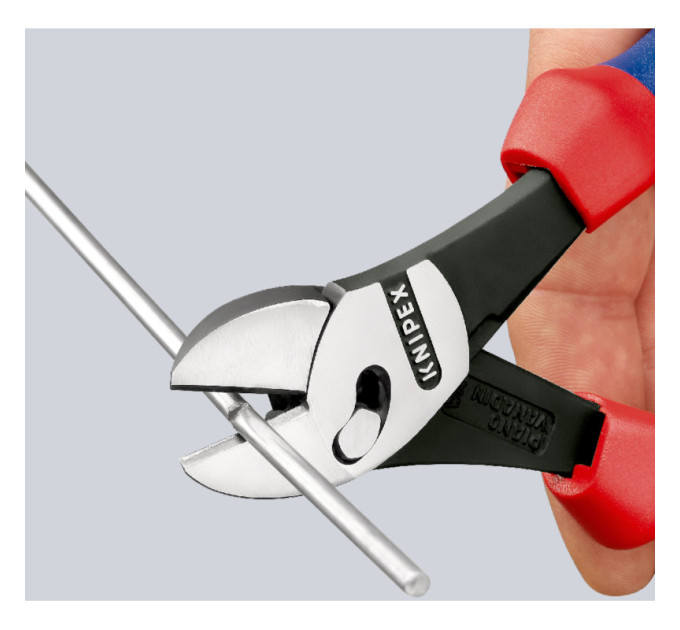 Кусачки боковые (бокорезы) особой мощности TwinForce, Ø5,5мм, 180мм KNIPEX  73 72 180 F, фосфат