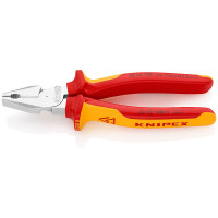 Пассатижи (плоскогубцы) особой мощности Ø11,5мм, 180мм VDE KNIPEX 02 06 180, хромированные