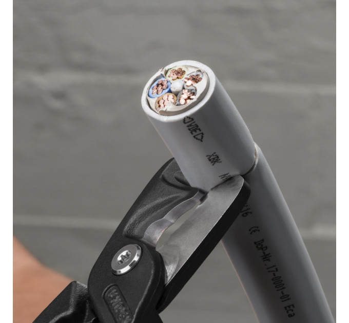 Ножницы для резки кабелей StepCut XL, Ø35мм/120мм², 225мм VDE KNIPEX 95 18 225, фосфатированные