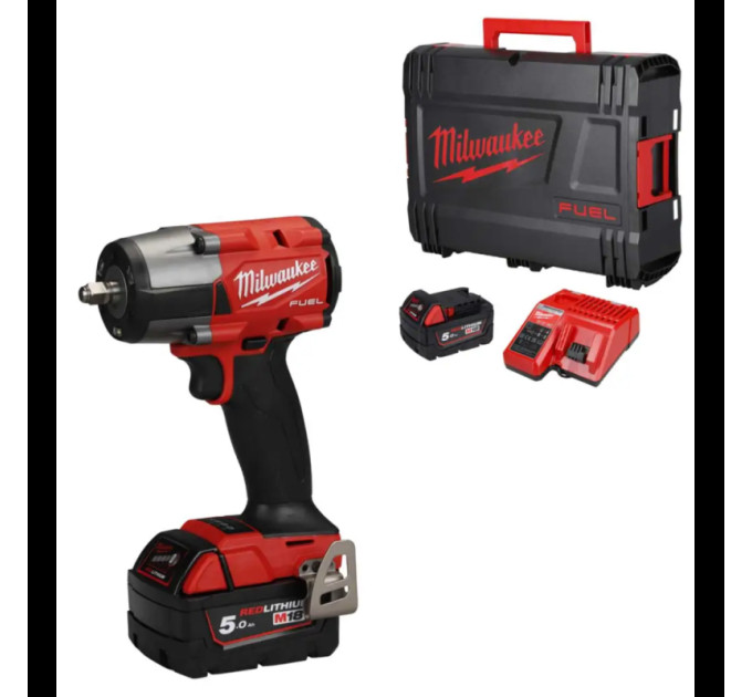 Гайковерт аккумуляторный бесщеточный 3/8'' MILWAUKEE, М18 FMTIW2F38-502X, 813Нм, с кольцом