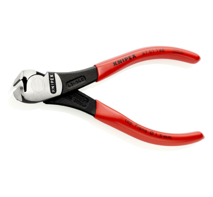 Кусачки торцевые (клещи) особой мощности, Ø4,0мм KNIPEX 67 01 140, фосфатированные