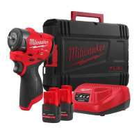 Гайковерт аккумуляторный бесщеточный MILWAUKEE 1/4'' (136 Нм) M12 FSCIWF14-252X, с кольцом
