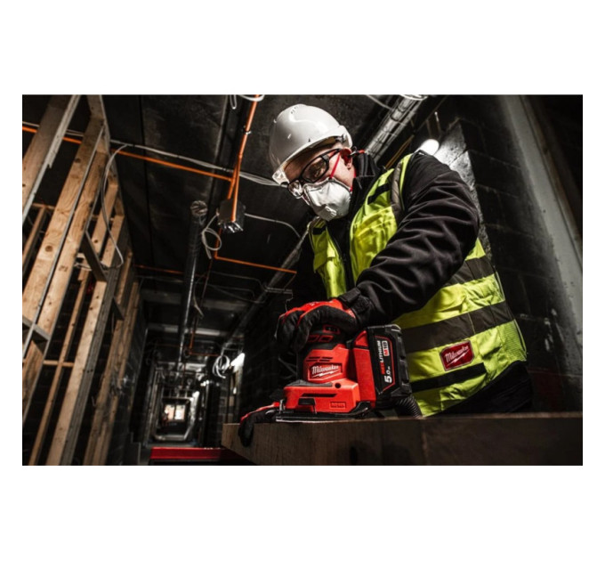 Шліфмашина вібраційна акумуляторна MILWAUKEE M18 BQSS-502B (ЗУ+2акк.Х5Ач+сумка)