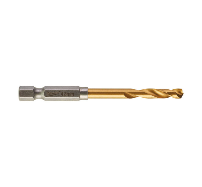 Сверло по металлу RedHEX SHOCKWAVE™ HSS-TiN MILWAUKEE, Ø4,8х78х29мм