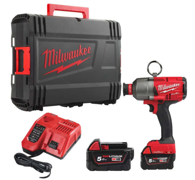 Гайковерт аккумуляторный бесщеточный 7/16'' Hex MILWAUKEE, M18 ONEFHIWH716-502X, 1017Нм (HDкейс)