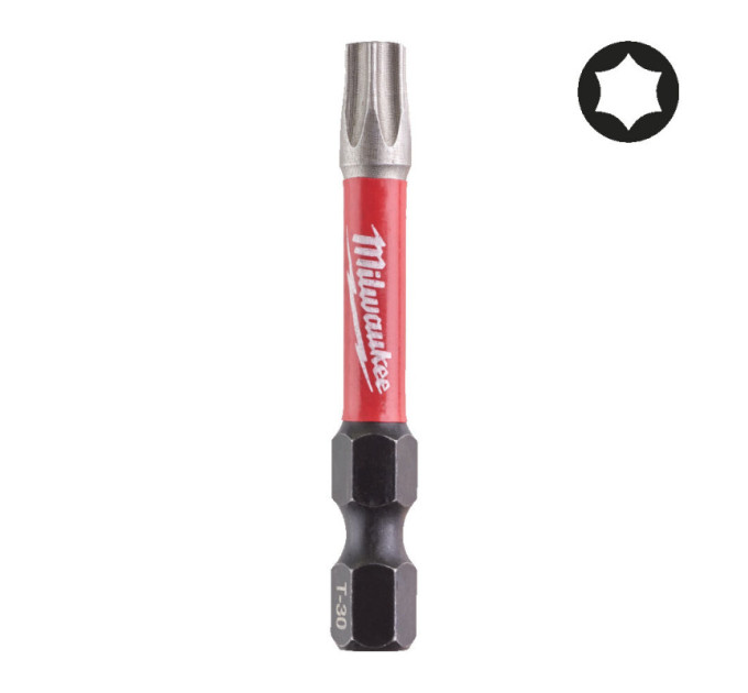 Бита SHOCKWAVE MILWAUKEE, TX30, 50мм, (10шт)