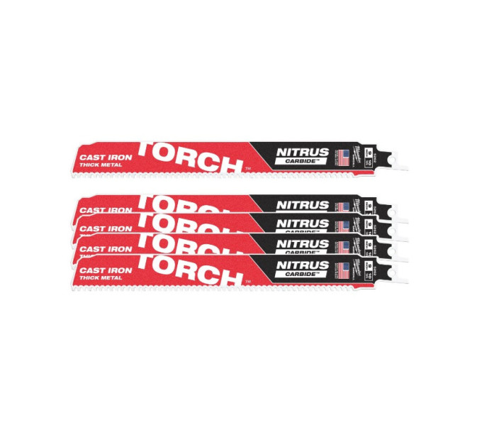 Полотно для сабельных пил TORCH CARBIDE NITRUS MILWAUKEE, 230х2,5мм, (5шт), (металл)