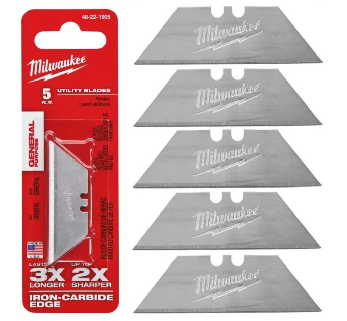 Лезвия сменные трапециевидные MILWAUKEE (5шт)