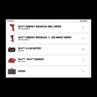 Набор из 2х инструментов аккумуляторных бесщеточных MILWAUKEE M18 BLCPP2B-402C