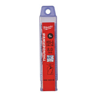 Свердло по металу THUNDERWEB HSS-G MILWAUKEE, DIN338, Ø8,0x117х75мм, (5шт)