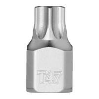 Головка торцевая хромированная ¼” MILWAUKEE укороченная с битой Torx, T47