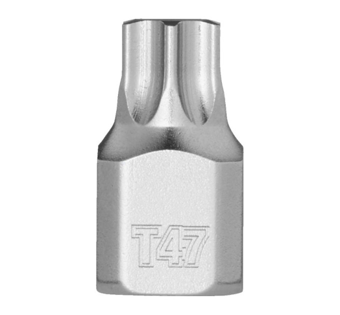 Головка торцевая хромированная ¼” MILWAUKEE укороченная с битой Torx, T47