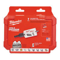 Набор коронок Bi-Metal HOLE DOZER™ MILWAUKEE (Ø19, 22, 25, 29, 32мм) (7шт)