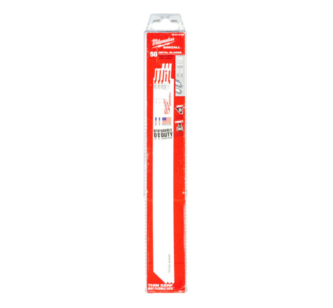 Полотно для шабельних пилок THIN KERF MILWAUKEE, 300х1,4мм, (50шт), (метал)