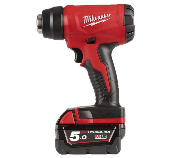 Пистолет горячего воздуха - фен аккумуляторный MILWAUKEE M18 BHG-502C (ЗУ+2акк.Х5Ач+кейс)