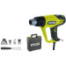 Фен строительный RYOBI EHG2020LCD, 2000Вт, 250/500л/мин, 50-650С, LCD, 0.8кг